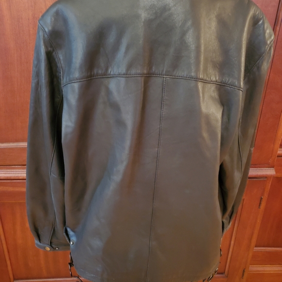 Ladies Seacrest Leather Jacket Large - Picture 4 of 7